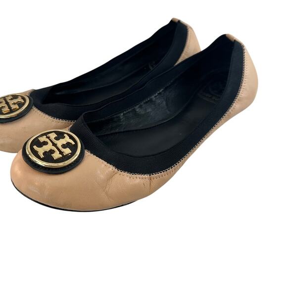 Tory Burch Caroline leather Ballet Slipper 9.5 Preowned - Picture 5 of 13
